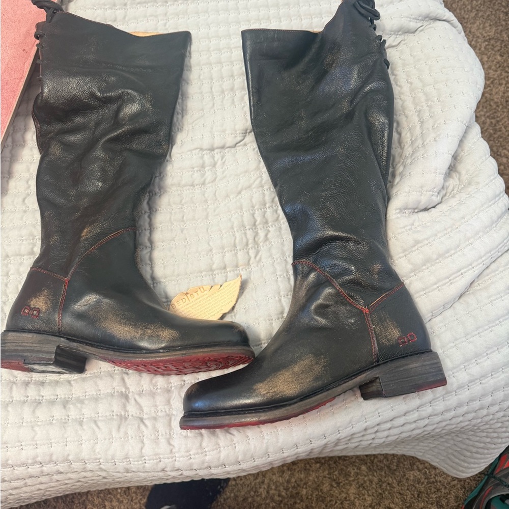 Bed Stu Black Over the Knee Boots (wide calf)